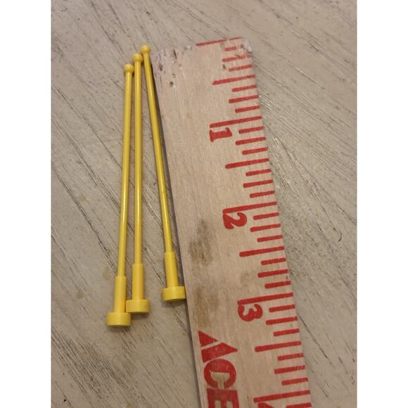 LEGO 3x Lot Yellow Whip Antenna 8H Satellite - 60014, 76018, 7141, 10026 7877 - Picture 4 of 4
